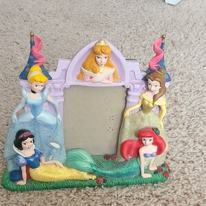 Disney Princess Glitter Frame with Blue and Yellow Accents